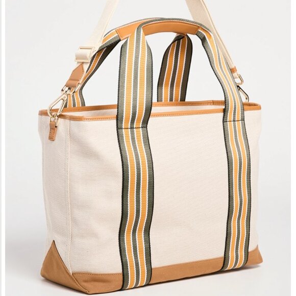 Stylish Tan and Cream Tote Bag - Picture 2 of 8